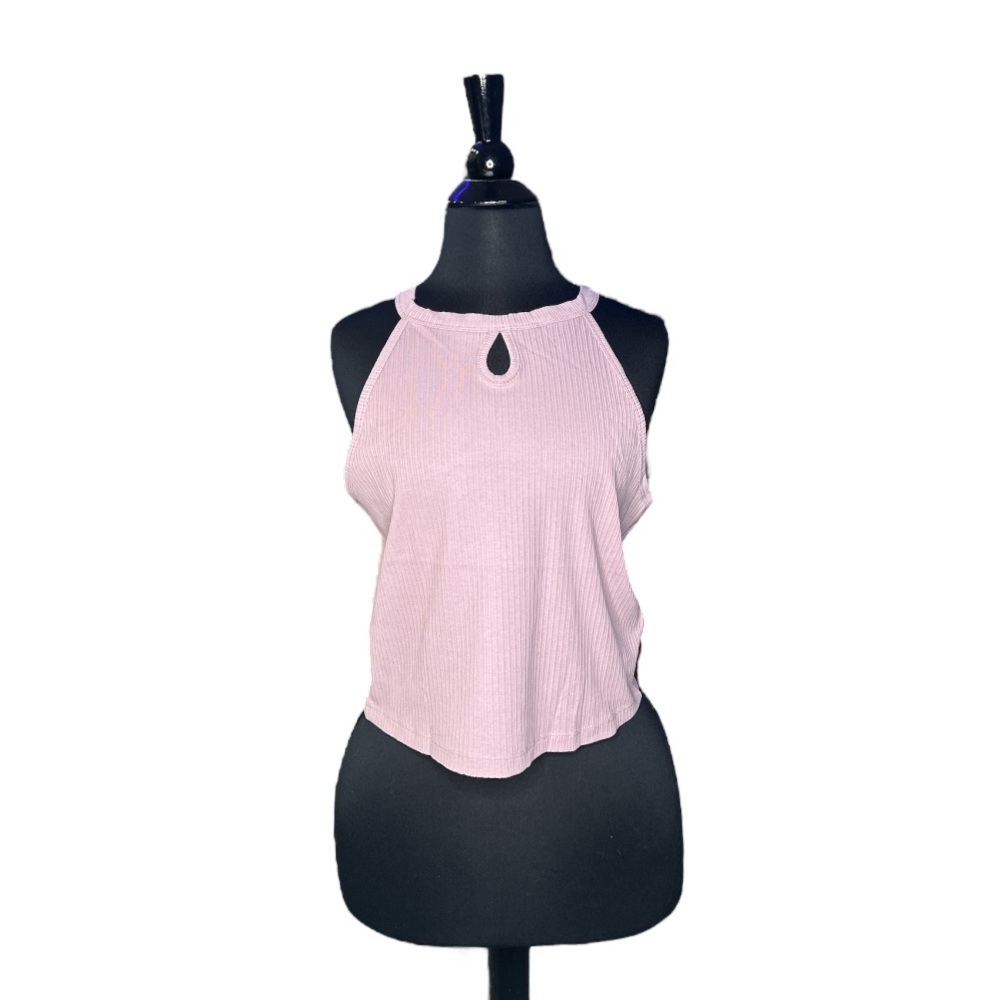 Keyhole Ribbed Tank Top - Picture 4 of 6